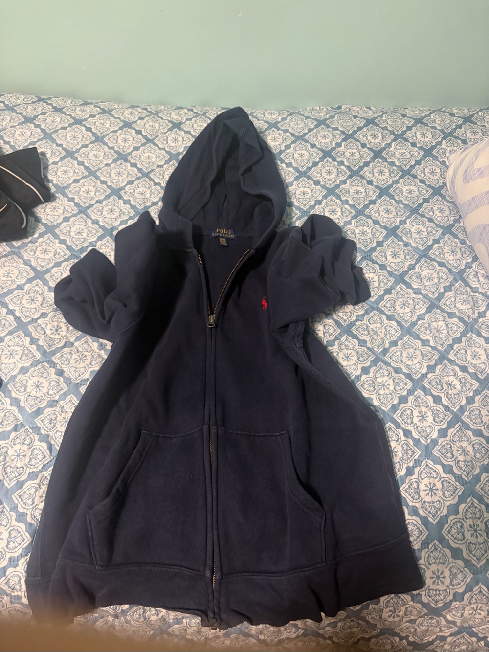 polo ralph lauren navy blue hoodie size M